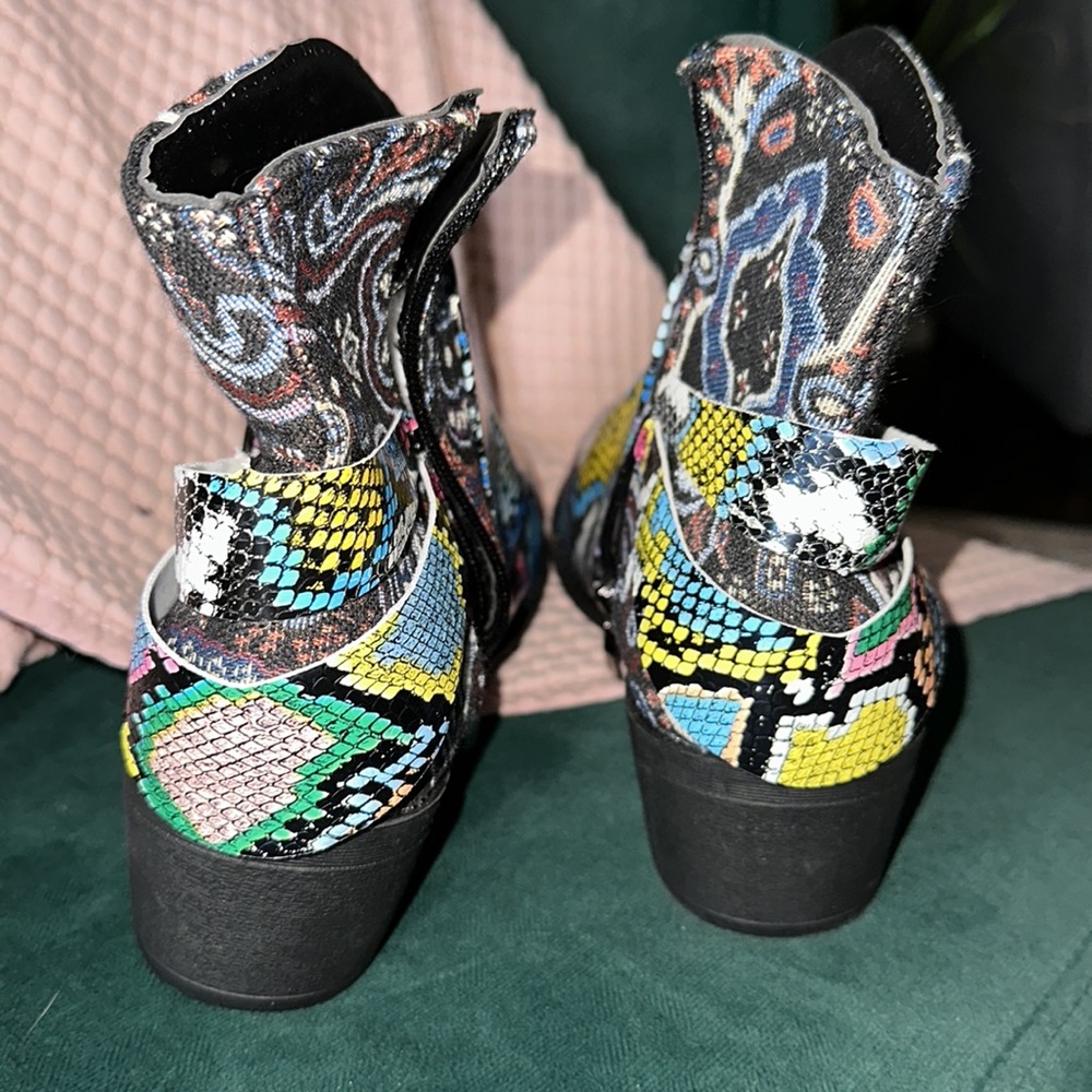 Brand new ! Snake embossed ankle boots - Picture 4 of 5